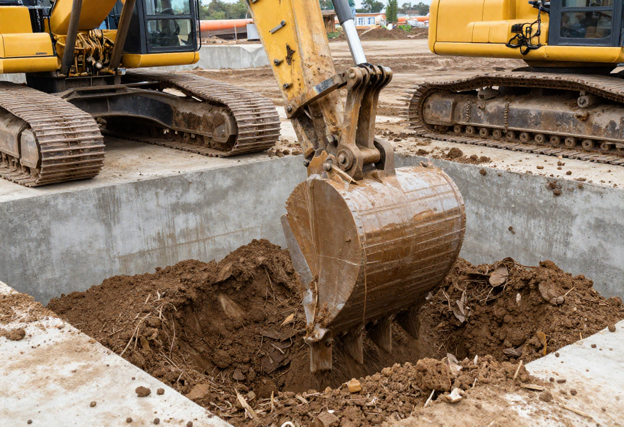 Excavator Construction Site